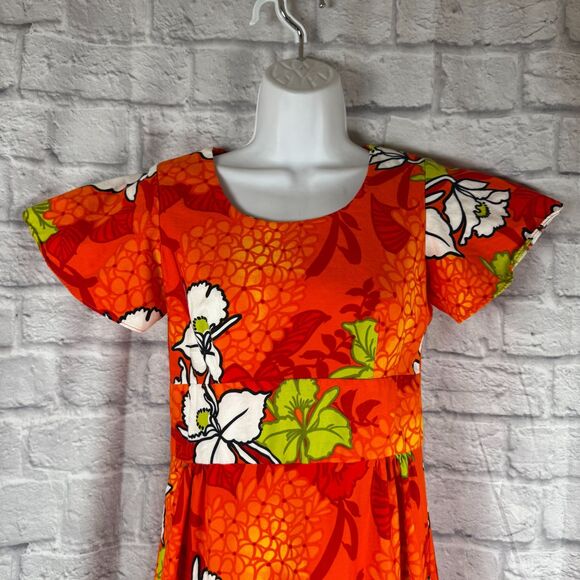 Vtg Momis Fashion Hawaiian Wedding Honeymoon Set Small Mens Shirt Matching Dress - Picture 13 of 16